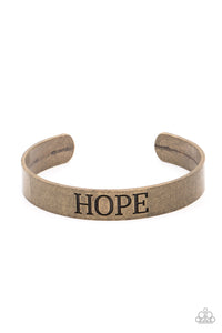 Paparazzi Jewelry Bracelet Hope Makes The World Go Round - Brass