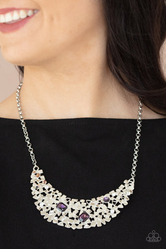 Paparazzi Jewelry Necklace Fabulously Fragmented - Purple