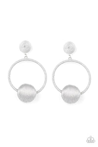 Paparazzi Exclusive Earrings Social Sphere - Silver