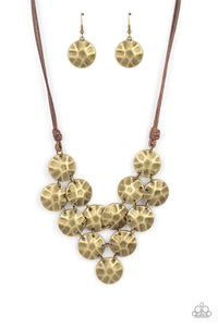 Paparazzi Jewelry Necklace Token Treasure - Brass
