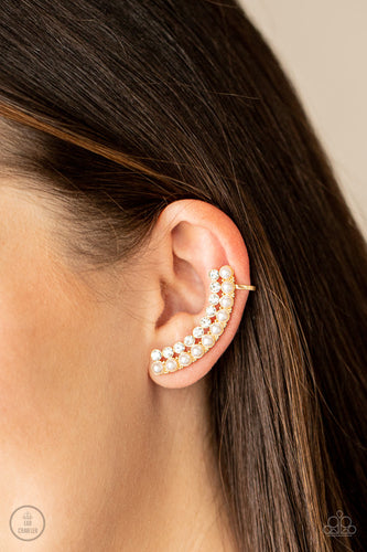 Paparazzi Jewelry Earrings Doubled Down On Dazzle - Gold