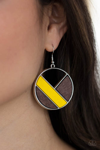 Paparazzi Jewelry Earrings Don’t Be MODest - Yellow