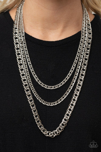 Paparazzi Jewelry Necklace Chain of Champions - Silver