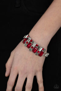 Paparazzi Jewelry Bracelet Urban Crest - Red