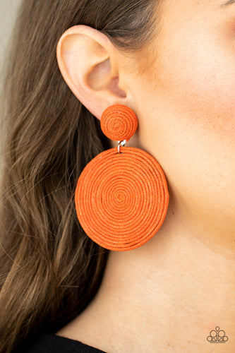 Paparazzi Jewelry Earrings Circulate The Room - Orange