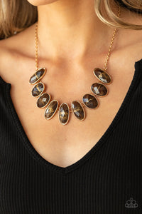 Paparazzi Jewelry Necklace Elliptical Episode - Brown