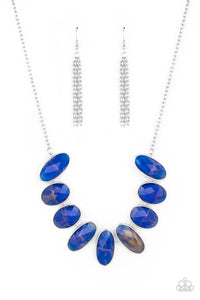 Paparazzi Jewelry Necklace Elliptical Episode - Blue