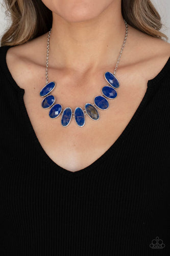 Paparazzi Jewelry Necklace Elliptical Episode - Blue