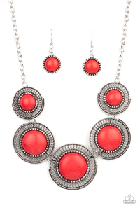 Paparazzi Exclusive Necklace She Went West - Red