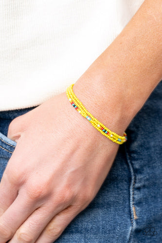 Paparazzi Jewelry Bracelet Basecamp Boyfriend - Yellow