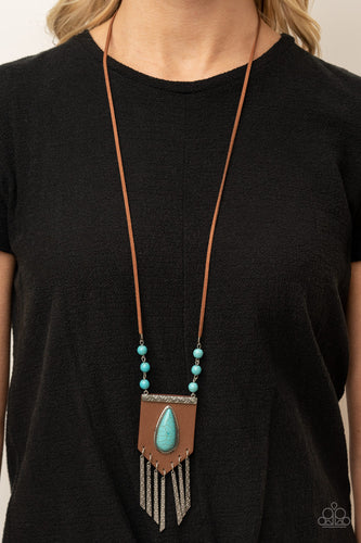 Paparazzi Jewelry Necklace Enchantingly Tribal - Blue