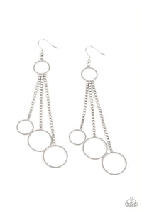 Paparazzi Jewelry Earrings Demurely Dazzling - White