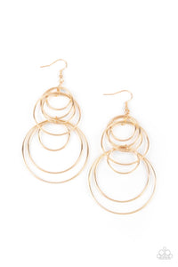 Paparazzi Jewelry Earrings I Feel Dizzy - Gold