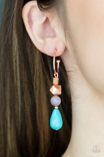 Paparazzi Jewelry Earrings Boulevard Stroll - Copper
