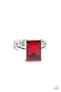 Paparazzi Jewelry Ring Social Glow - Red