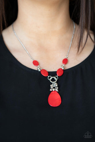 Paparazzi Jewelry Necklace Summer Idol - Red