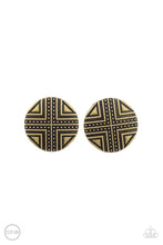 Load image into Gallery viewer, Paparazzi Jewelry Earrings Shielded Shimmer - Brass