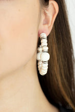 Load image into Gallery viewer, Paparazzi Jewelry Earrings Definitely Down-To-Earth - White