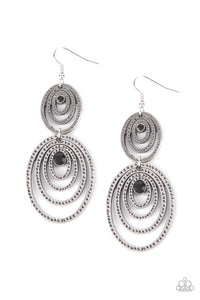 Paparazzi Jewelry Earrings Cosmic Twirl - Black