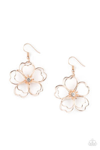 Paparazzi Jewelry Earrings Petal Power - Rose Gold