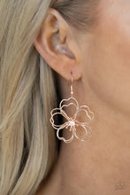 Load image into Gallery viewer, Paparazzi Jewelry Earrings Petal Power - Rose Gold