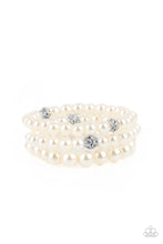 Load image into Gallery viewer, Paparazzi Jewelry Bracelet Here Comes The Heiress - White