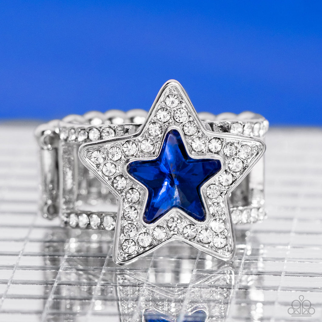 Paparazzi Jewelry Ring One Nation Under Sparkle - Blue