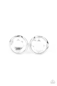 Paparazzi Jewelry Earrings Double-Take Twinkle - White