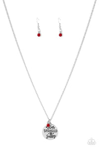 Paparazzi Jewelry Necklace Star-Spangled Sass - Red