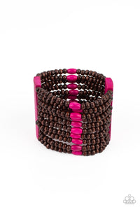 Paparazzi Jewelry Wooden Tropical Trendsetter - Pink