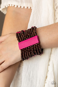 Paparazzi Jewelry Wooden Tropical Trendsetter - Pink