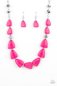 Paparazzi Jewelry Necklace Tenaciously Tangy - Pink