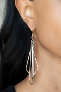 Paparazzi Jewelry Earrings Shape Shifting Shimmer - Silver