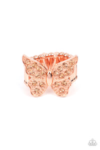 Paparazzi Jewelry Ring Bona Fide Butterfly - Copper