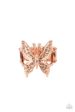 Load image into Gallery viewer, Paparazzi Jewelry Ring Blinged Out Butterfly - Copper