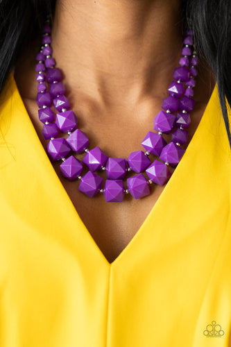 Paparazzi Jewelry Necklace Summer Excursion - Purple