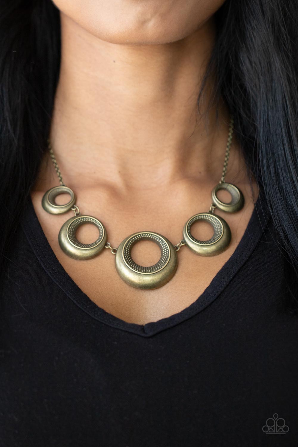 Paparazzi Jewelry Necklace Solar Cycle - Brass