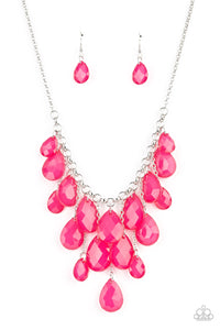 Paparazzi Jewelry Necklace Front Row Flamboyance - Pink
