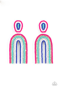 Paparazzi Jewelry Earrings Rainbow Remedy - White