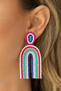 Paparazzi Jewelry Earrings Rainbow Remedy - White