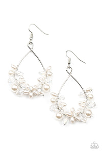 Paparazzi Exclusive Earrings Marina Banquet - White