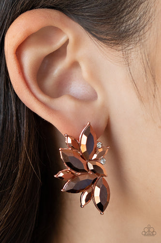 Paparazzi Jewelry Earrings Instant Iridescence - Copper