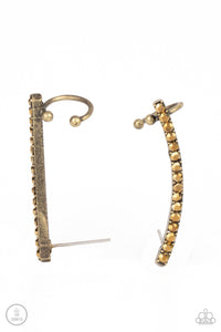 Paparazzi Jewelry Earrings Give Me The SWOOP - Brass Post Earring