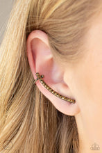 Load image into Gallery viewer, Paparazzi Jewelry Earrings Give Me The SWOOP - Brass Post Earring