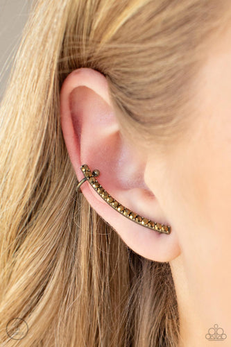 Paparazzi Jewelry Earrings Give Me The SWOOP - Brass Post Earring
