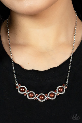 Paparazzi Jewelry Necklace Life of The Wedding Party - Brown