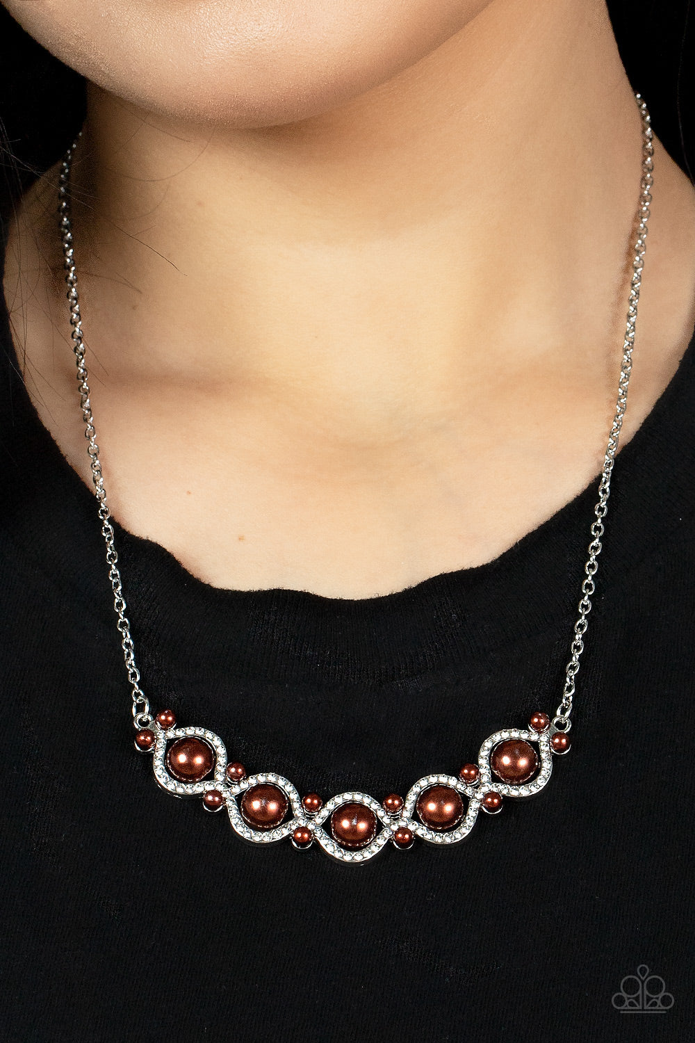 Paparazzi Jewelry Necklace Life of The Wedding Party - Brown