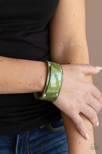 Paparazzi Jewelry Bracelet Geo Glamper - Green