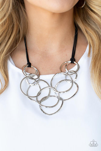 Paparazzi Jewelry Necklace Spiraling Out of COUTURE - Silver