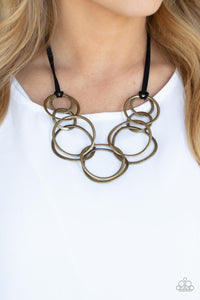 Paparazzi Jewelry Necklace Spiraling Out of COUTURE - Brass
